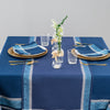 French Home Linen 71" x 100" Astra Tablecloth – Shades of Blue