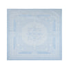 French Home Linen 71" x 71" Astra Tablecloth - Ivory and Light Blue