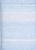 French Home Linen 71" x 124" Astra Tablecloth - Ivory and Light Blue