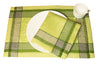 French Home Linen Set of 6 Cleopatra Napkins - Chartruse, Green, Grey