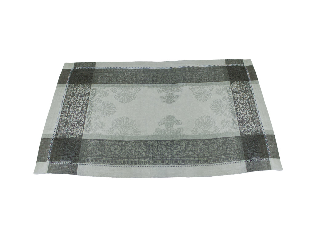 French Home Linen Set of 6 Cleopatra Placemats - Shades of Grey