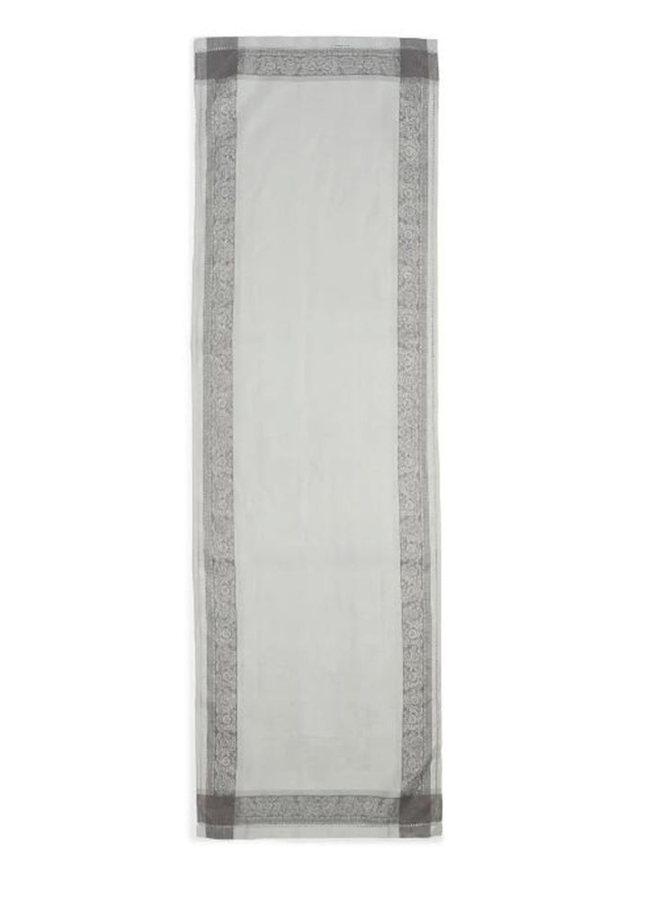 French Home Linen 20" x 68" Cleopatra Table Runner - Shades of Grey