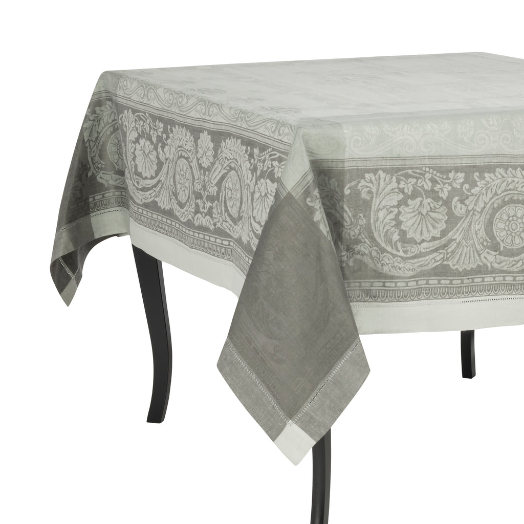French Home Linen 71" x 124" Cleopatra Tablecloth - Shades of Grey
