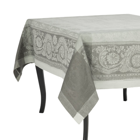 French Home Linen 71" x 71" Cleopatra Tablecloth - Shades of Grey
