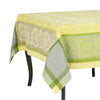 French Home Linen 71" x 100" Cleopatra Tablecloth - Chartruse, Green, Grey