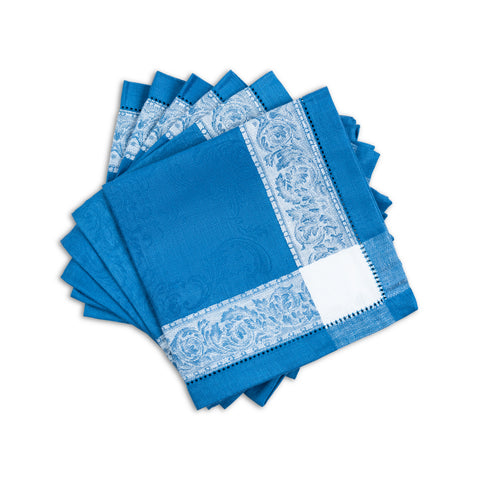 French Home Linen Set of 6 Paris Napkins – French Blue