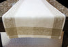 French Home Linen 20" x 68" Versailles Table Runner - White & Beige